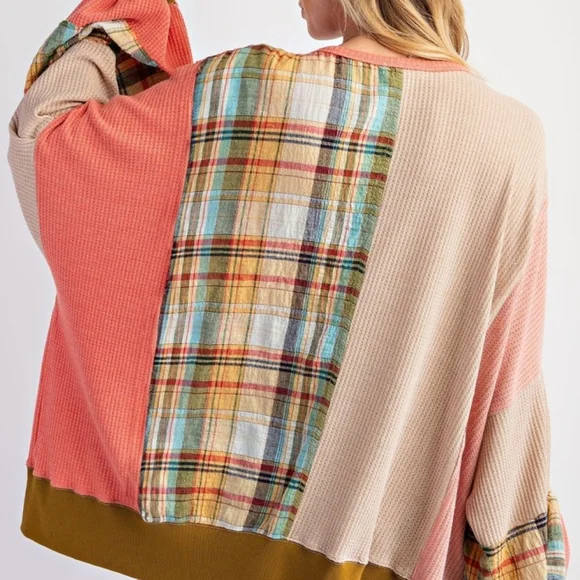 Colorful Patchwork Women's Sweater NIB - Picture 3 of 8